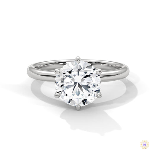2 Ct. Round Lab-Grown Diamond Solitaire Ring