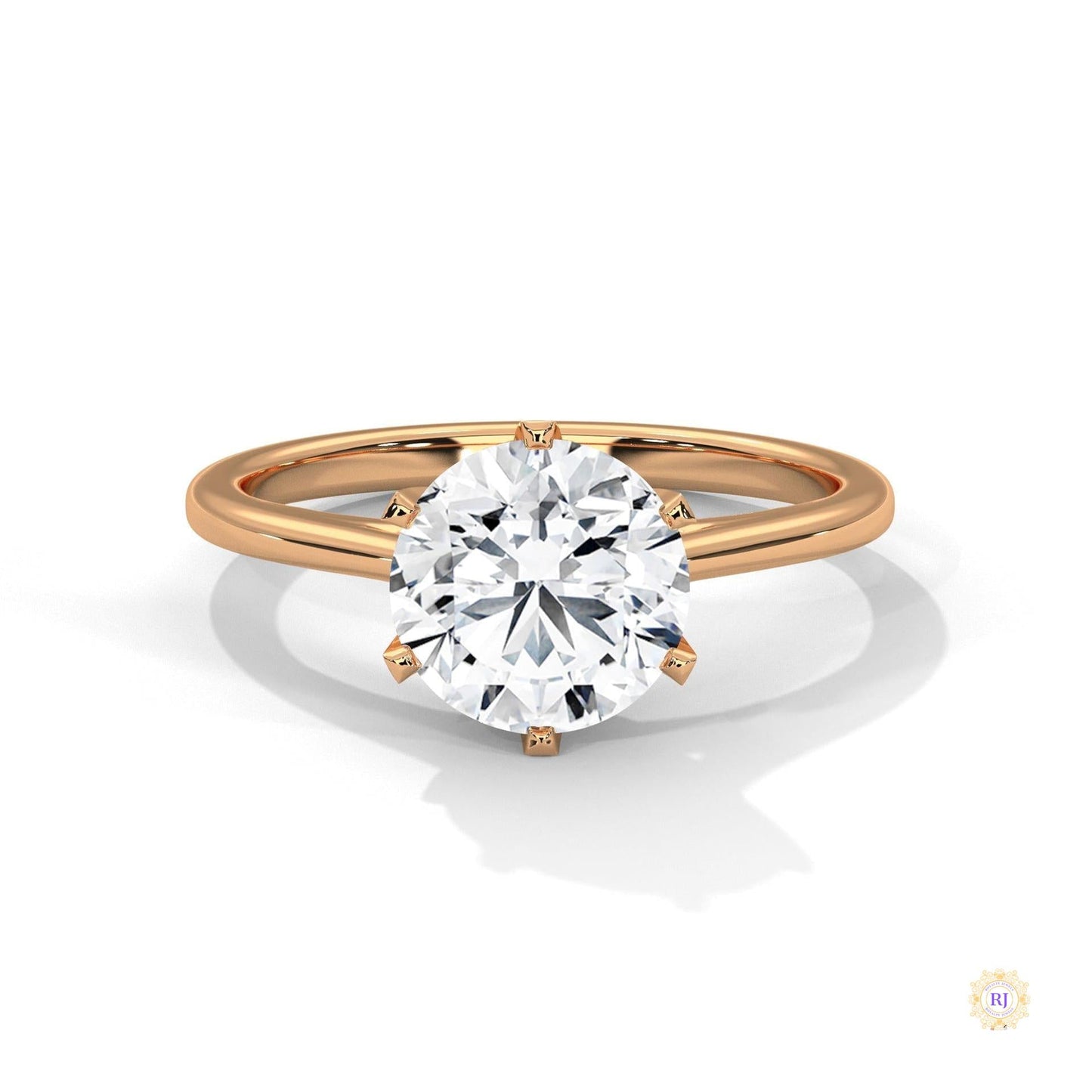 2 Ct. Solitaire Lab Diamond Ring – 6 Prong Classic