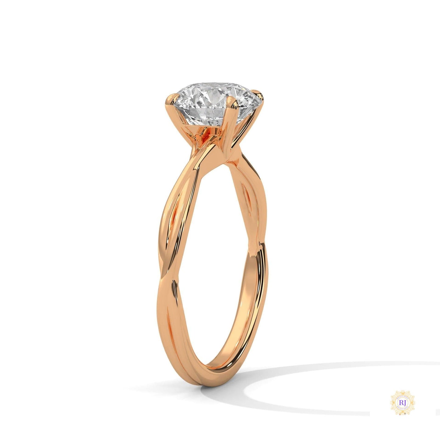 2 Ct. Twisted Solitaire Lab Diamond Engagement Ring