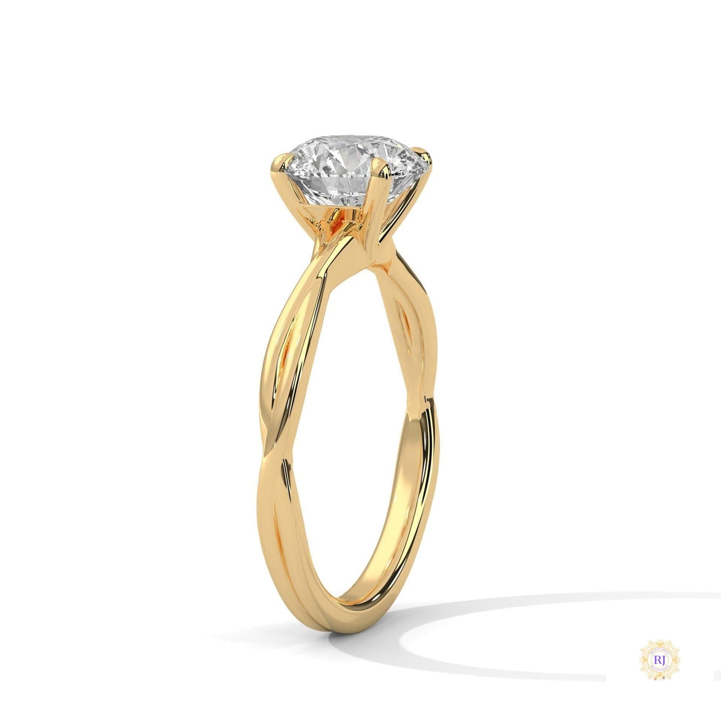 2 Ct. Twisted Solitaire Lab Diamond Engagement Ring