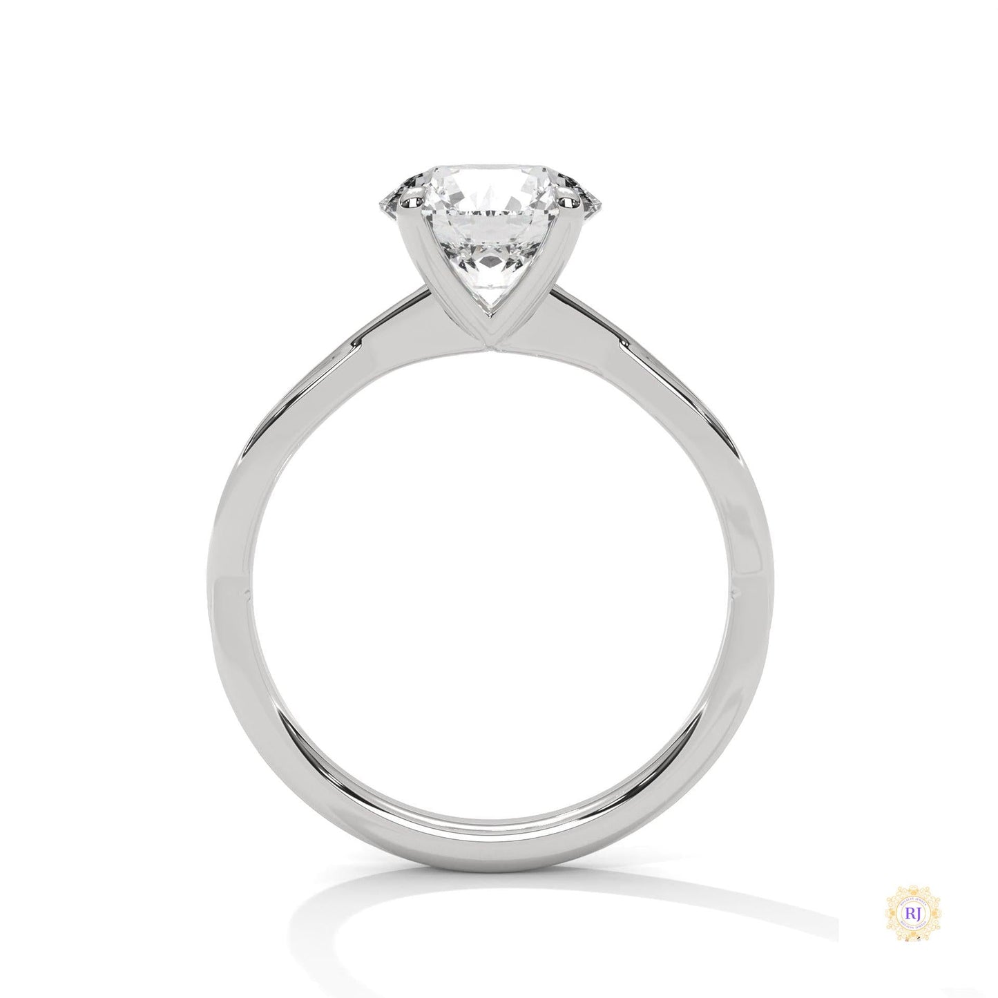 2 Ct. Twisted Solitaire Lab Diamond Engagement Ring