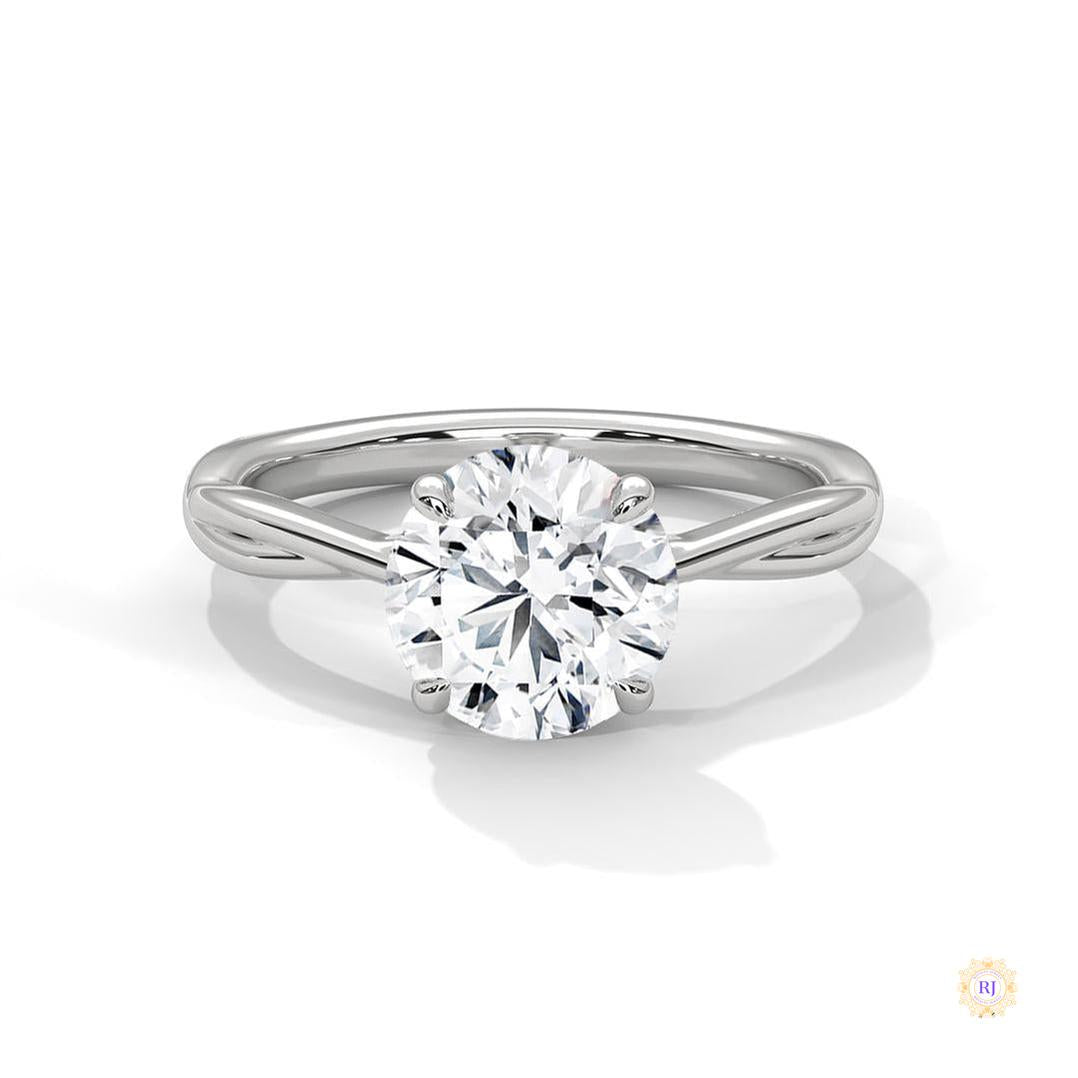 2 Ct. Twisted Solitaire Lab Diamond Engagement Ring