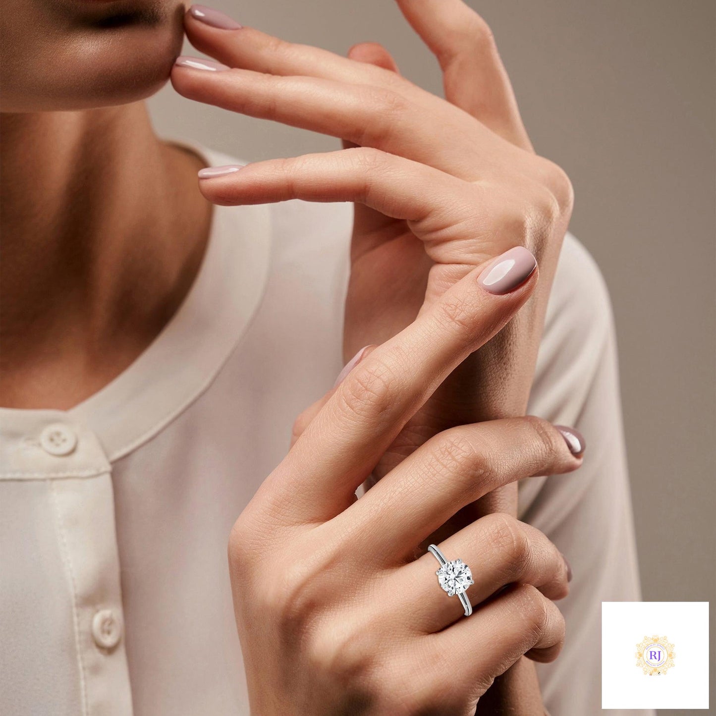 2 Ct. round-Cut Lab Diamond Solitaire Ring