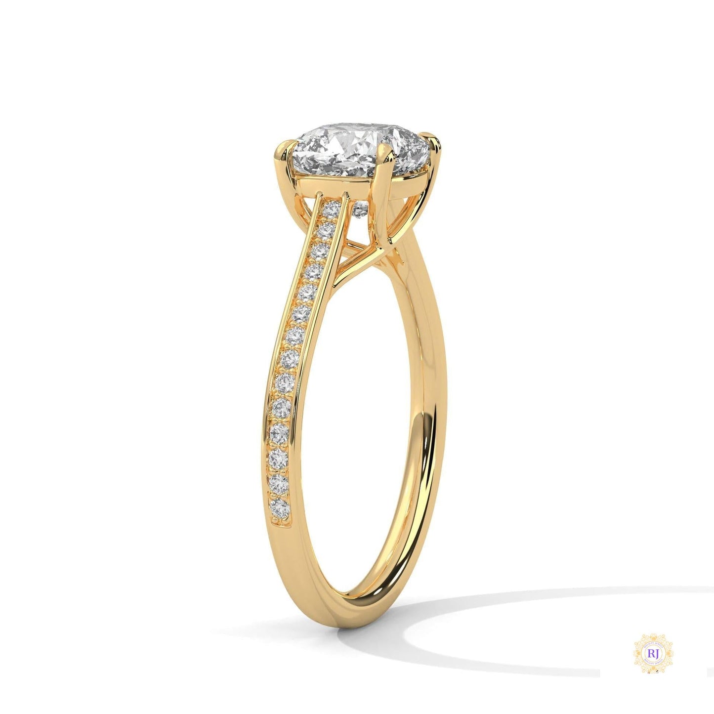 2.15 Ct. Cushion Cut Lab Diamond Engagement Ring