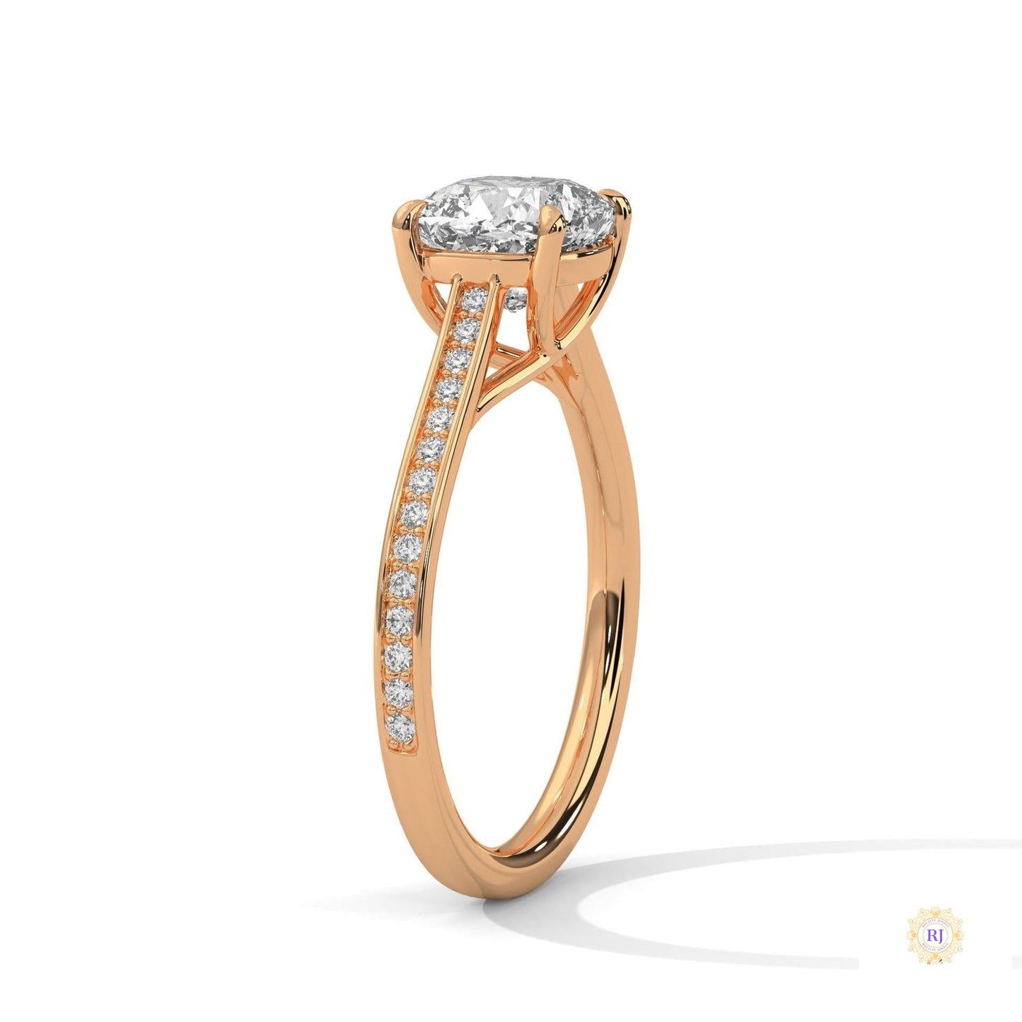 2.15 Ct. Cushion Cut Lab Diamond Engagement Ring