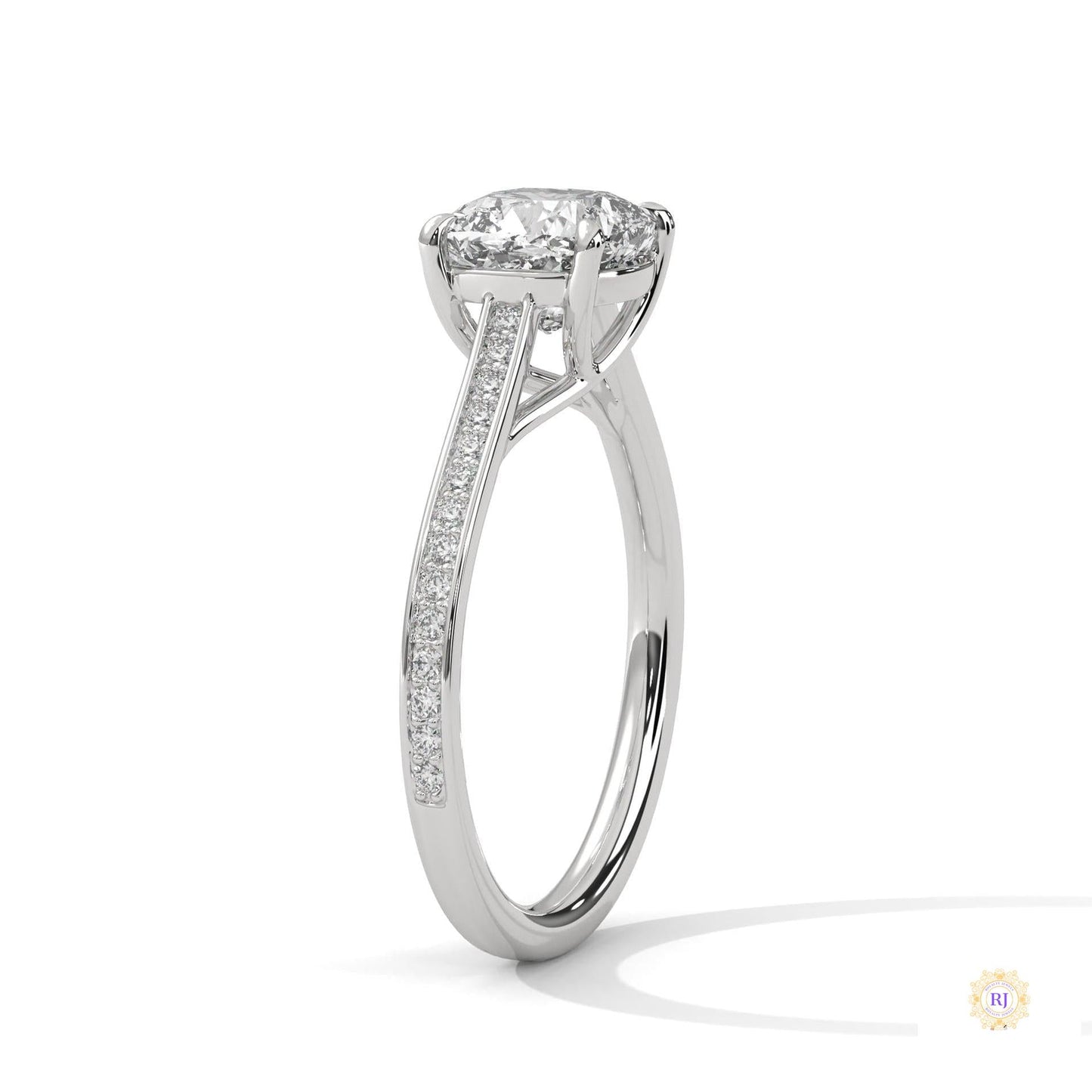 2.15 Ct. Cushion Cut Lab Diamond Engagement Ring