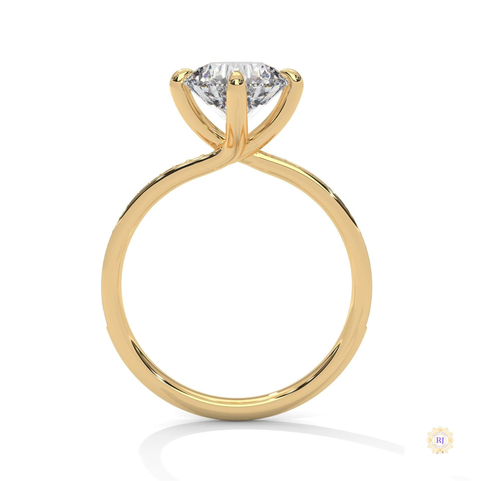 2.15 Ct. Petite Pavé Solitaire Ring