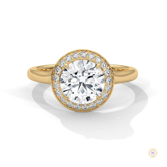 2.20 Ct. Halo Lab Diamond Engagement Ring