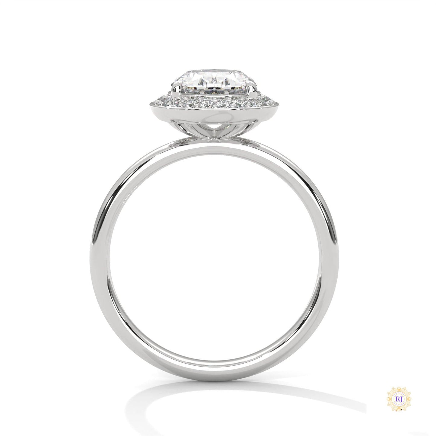 2.20 Ct. Oval Lab Diamond Halo Ring