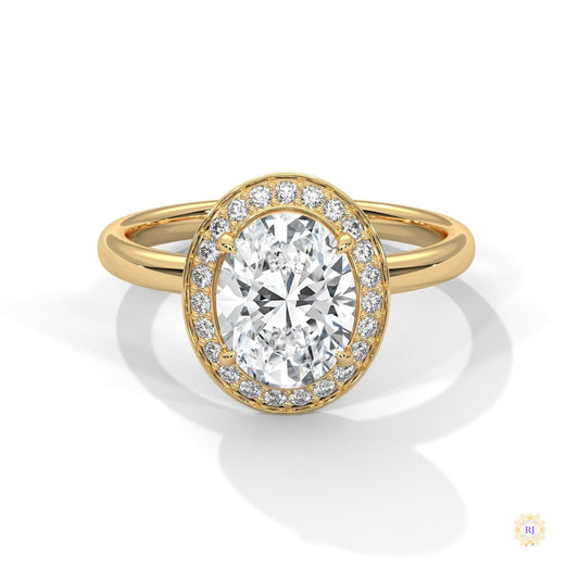 2.20 Ct. Oval Lab Diamond Halo Ring