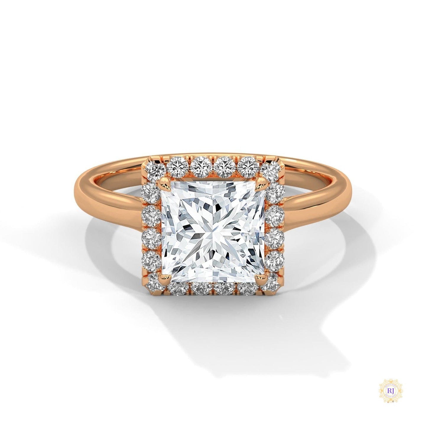 2.20 Ct. Princess-Cut Lab Diamond Ring