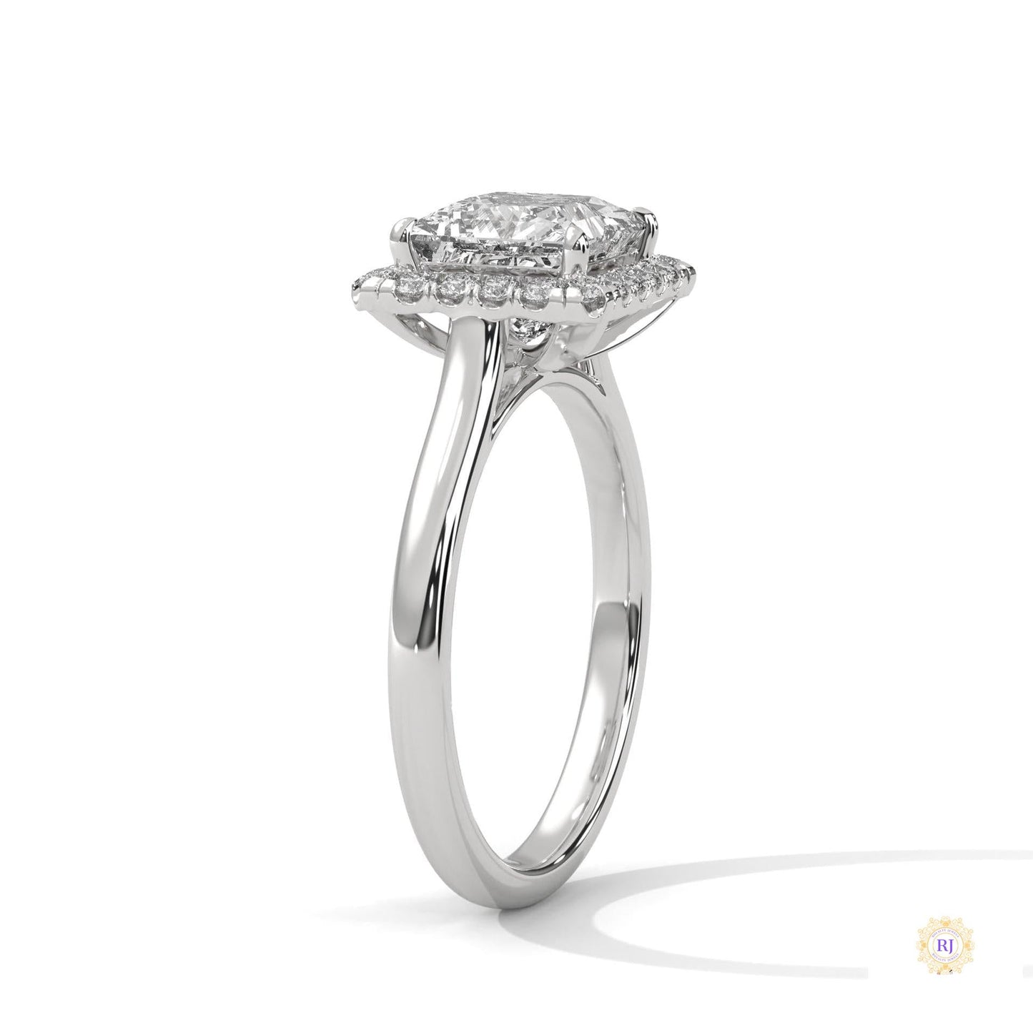 2.20 Ct. Princess-Cut Lab Diamond Ring