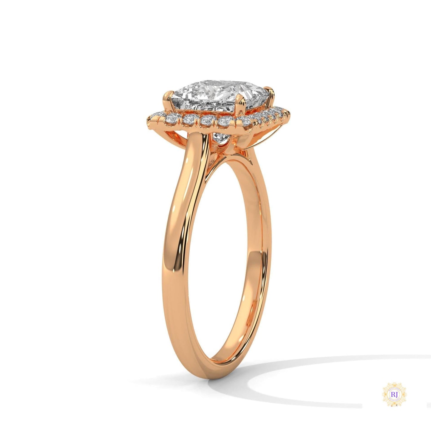 2.20 Ct. Princess-Cut Lab Diamond Ring