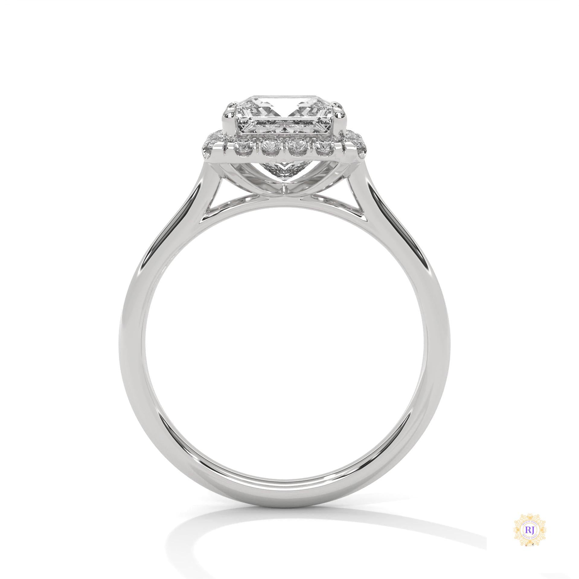 2.20 Ct. Princess-Cut Lab Diamond Ring