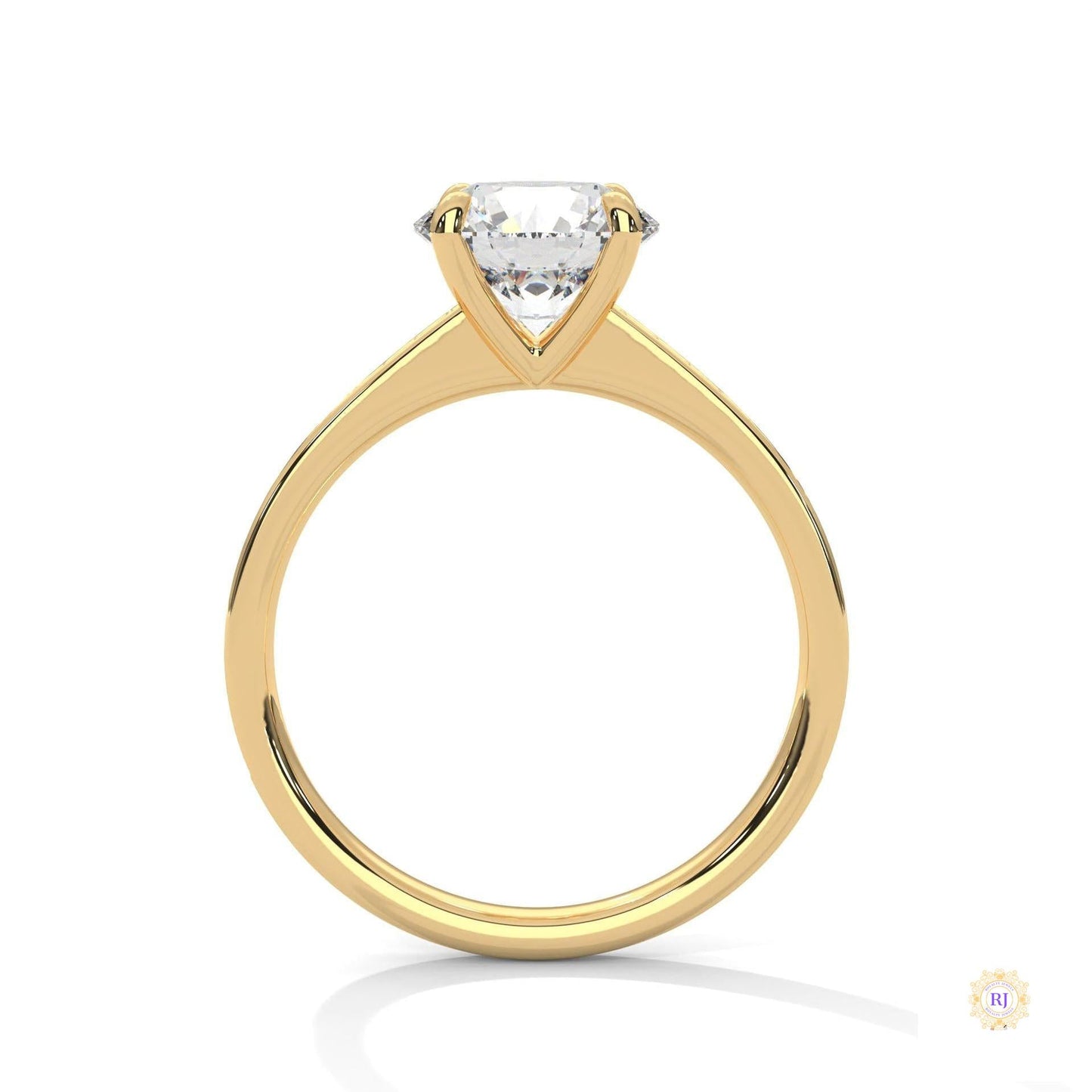 2.20 Ct. Round Lab Diamond Pavé Engagement Ring