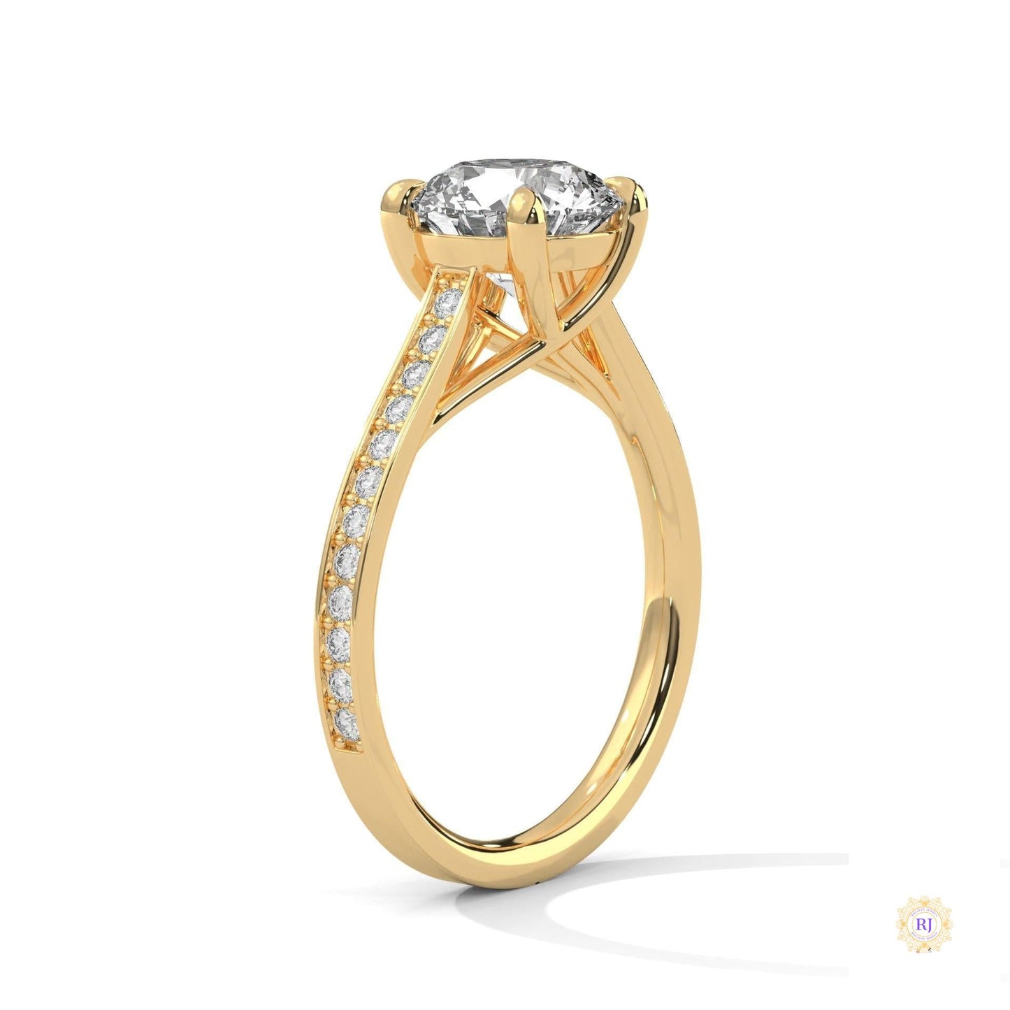 2.25 Ct. Crossover Cathedral Pavé Ring