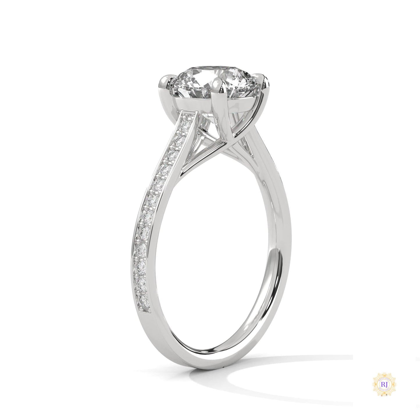 2.25 Ct. Crossover Cathedral Pavé Ring