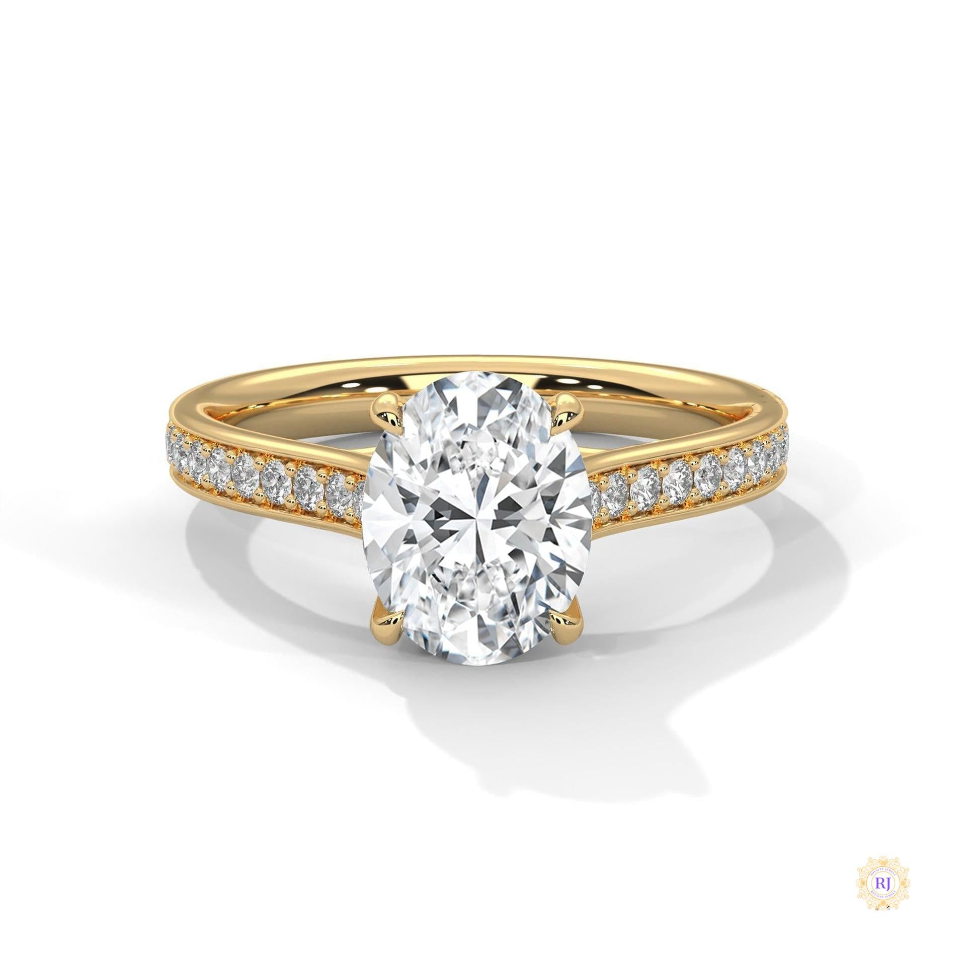2.25 Ct. Oval Lab Diamond Engagement Ring