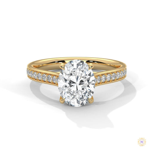 2.25 Ct. Oval Lab Diamond Engagement Ring