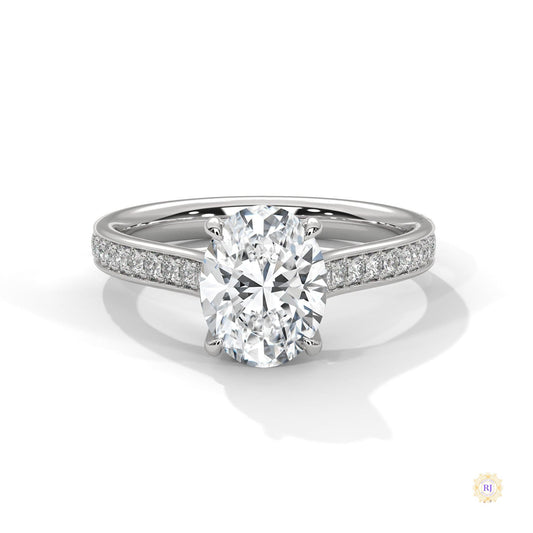 2.25 Ct. Oval Lab Diamond Engagement Ring