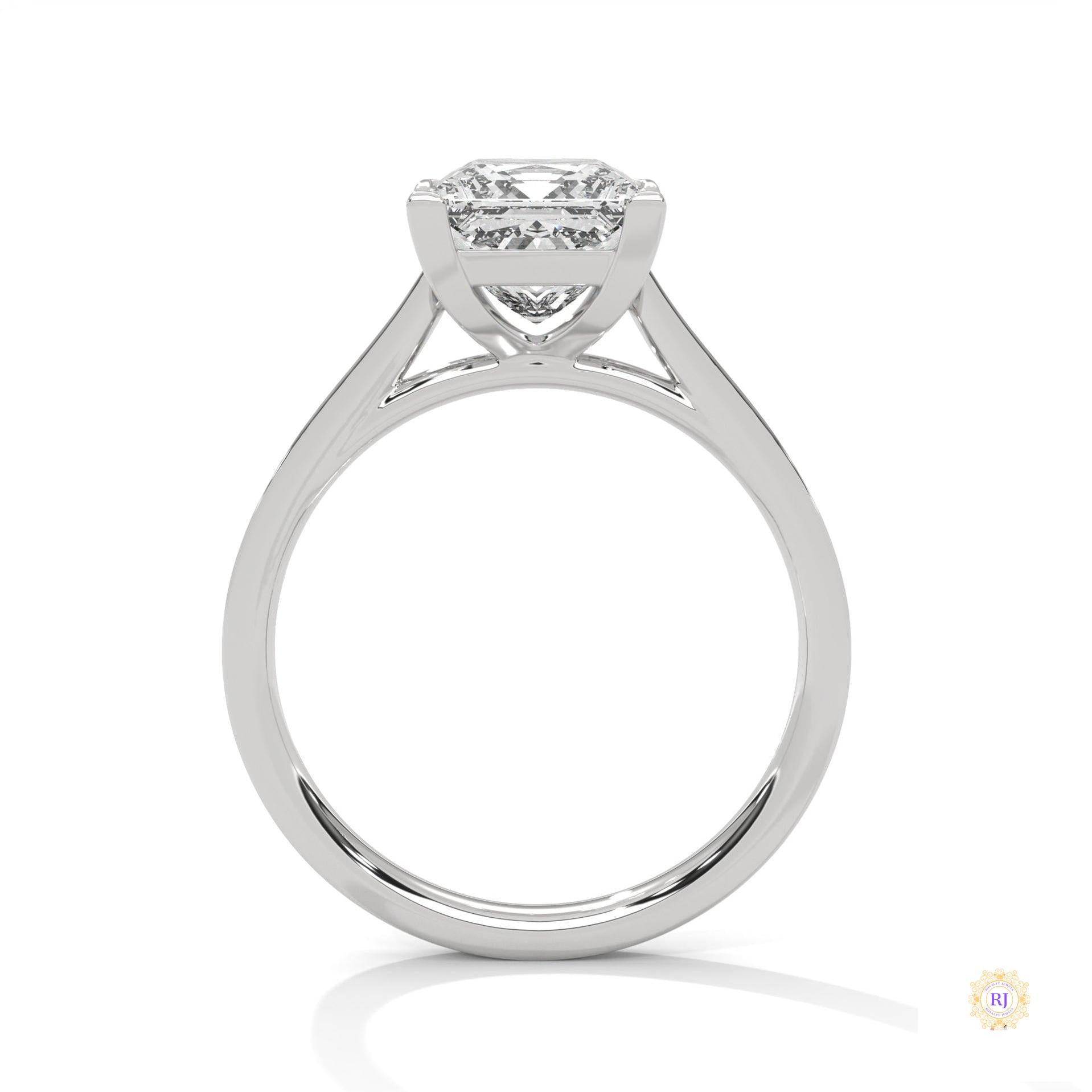 2.25 Ct. Princess Cathedral Pavé Ring