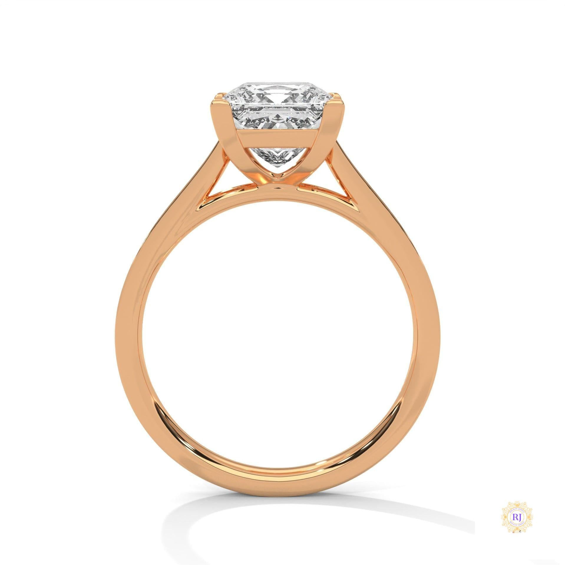 2.25 Ct. Princess Cathedral Pavé Ring