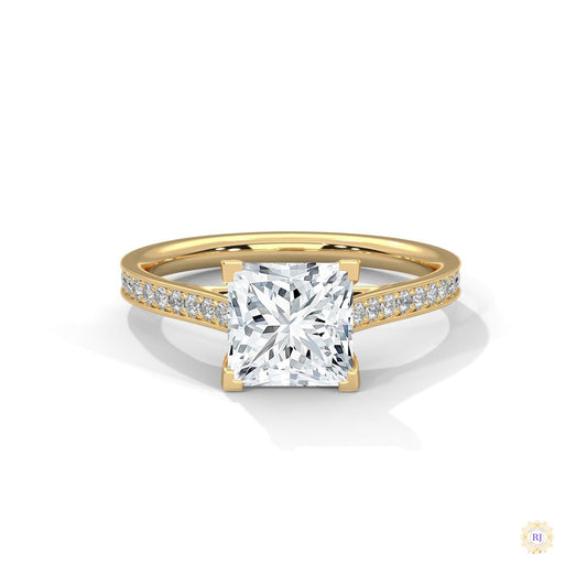 2.25 Ct. Princess Cut Pavé Ring