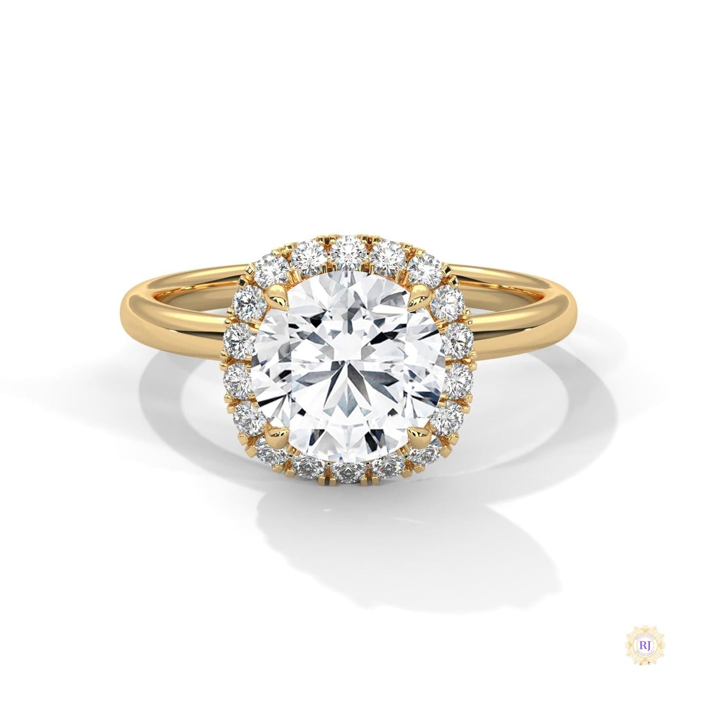 2.25 Ct. Round Diamond Halo Engagement Ring
