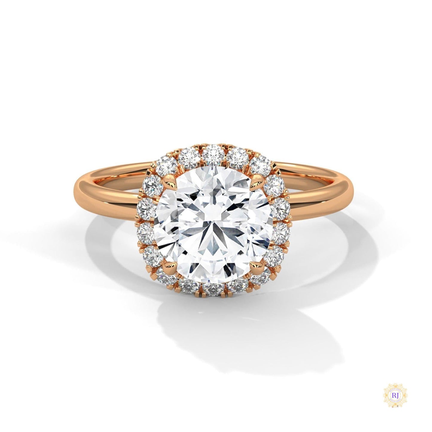2.25 Ct. Round Diamond Halo Engagement Ring
