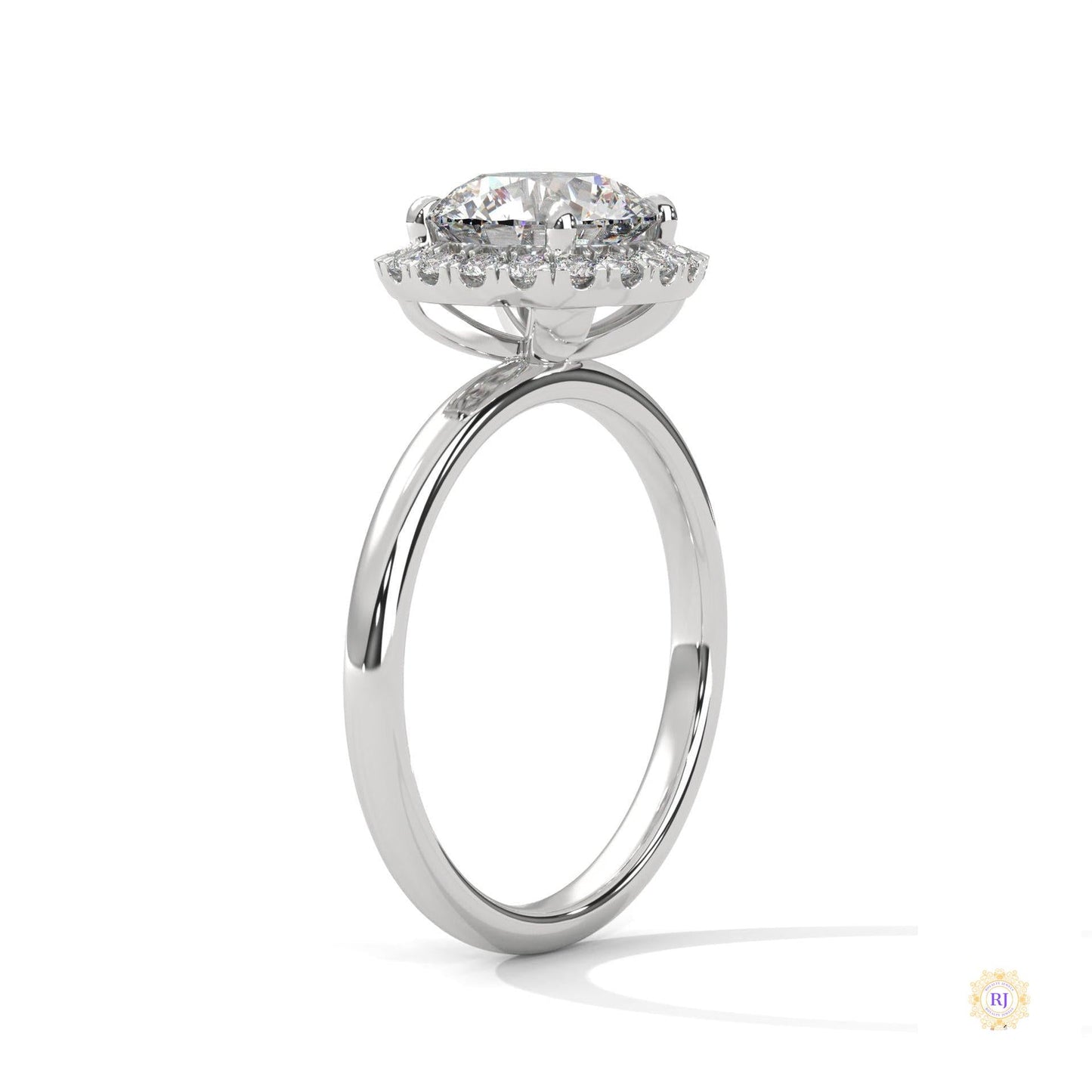 2.25 Ct. Round Diamond Halo Engagement Ring