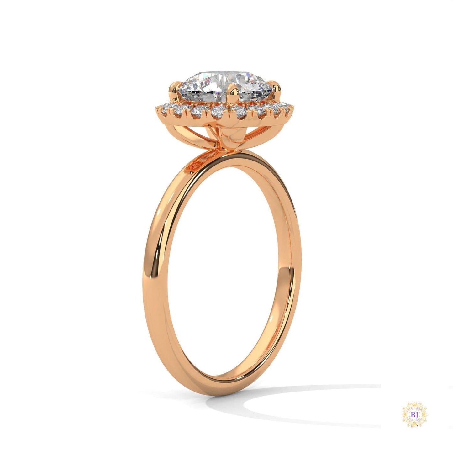 2.25 Ct. Round Diamond Halo Engagement Ring