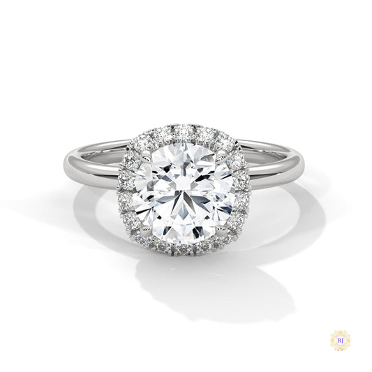 2.25 Ct. Round Diamond Halo Engagement Ring