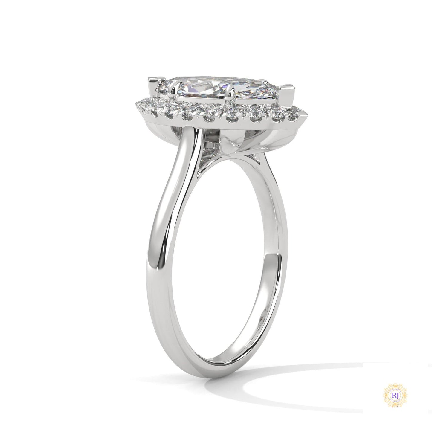 2.40 Ct. Marquise Halo Diamond Ring