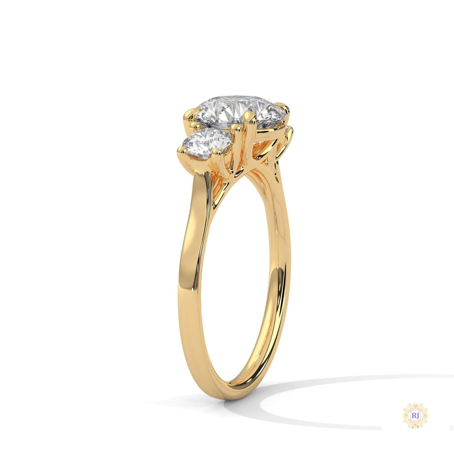 2.5 Ct. Three-Stone Lab Diamond Engagement Ring
