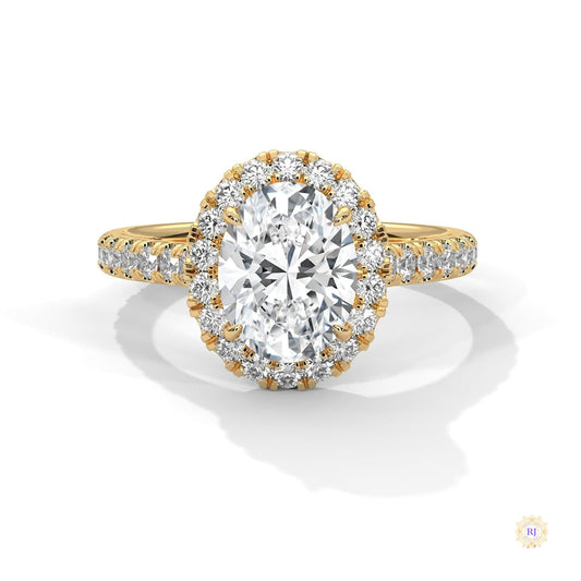 2.60 Ct. Oval Halo Diamond Ring