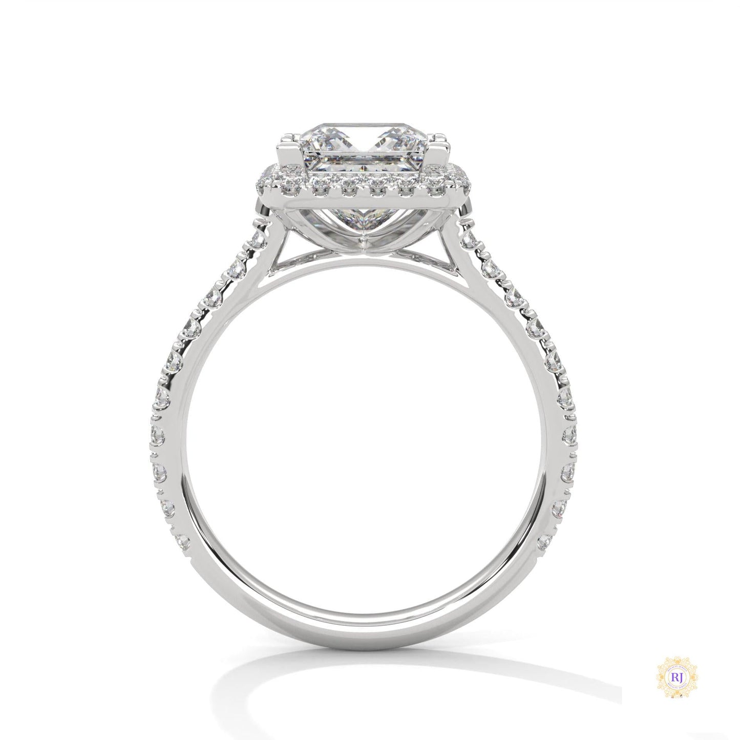 2.60 Ct. Princess Cut Halo Engagement Ring