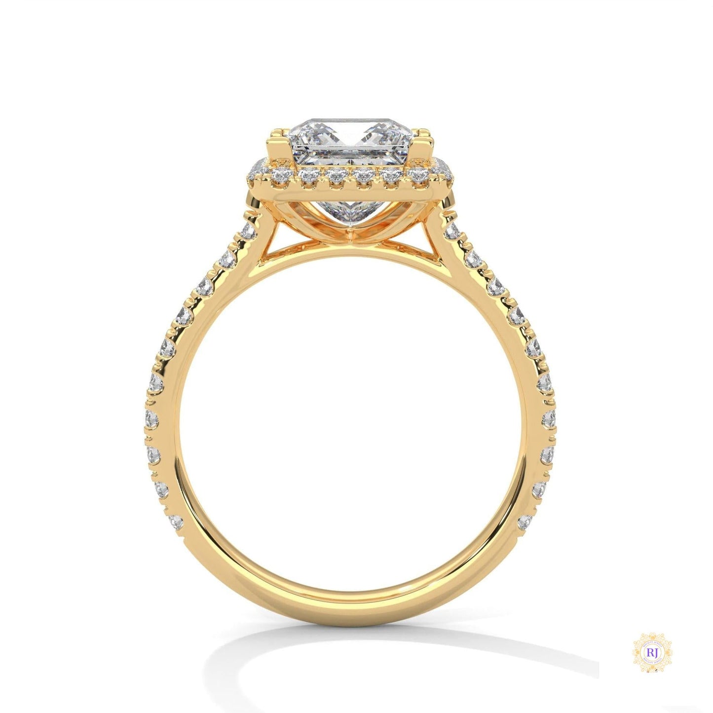 2.60 Ct. Princess Cut Halo Engagement Ring