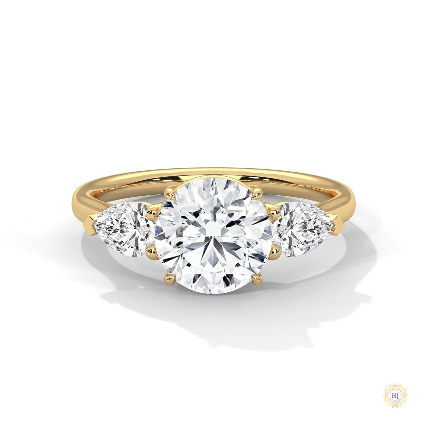 3 Ct. Three-Stone Lab Diamond Engagement Ring