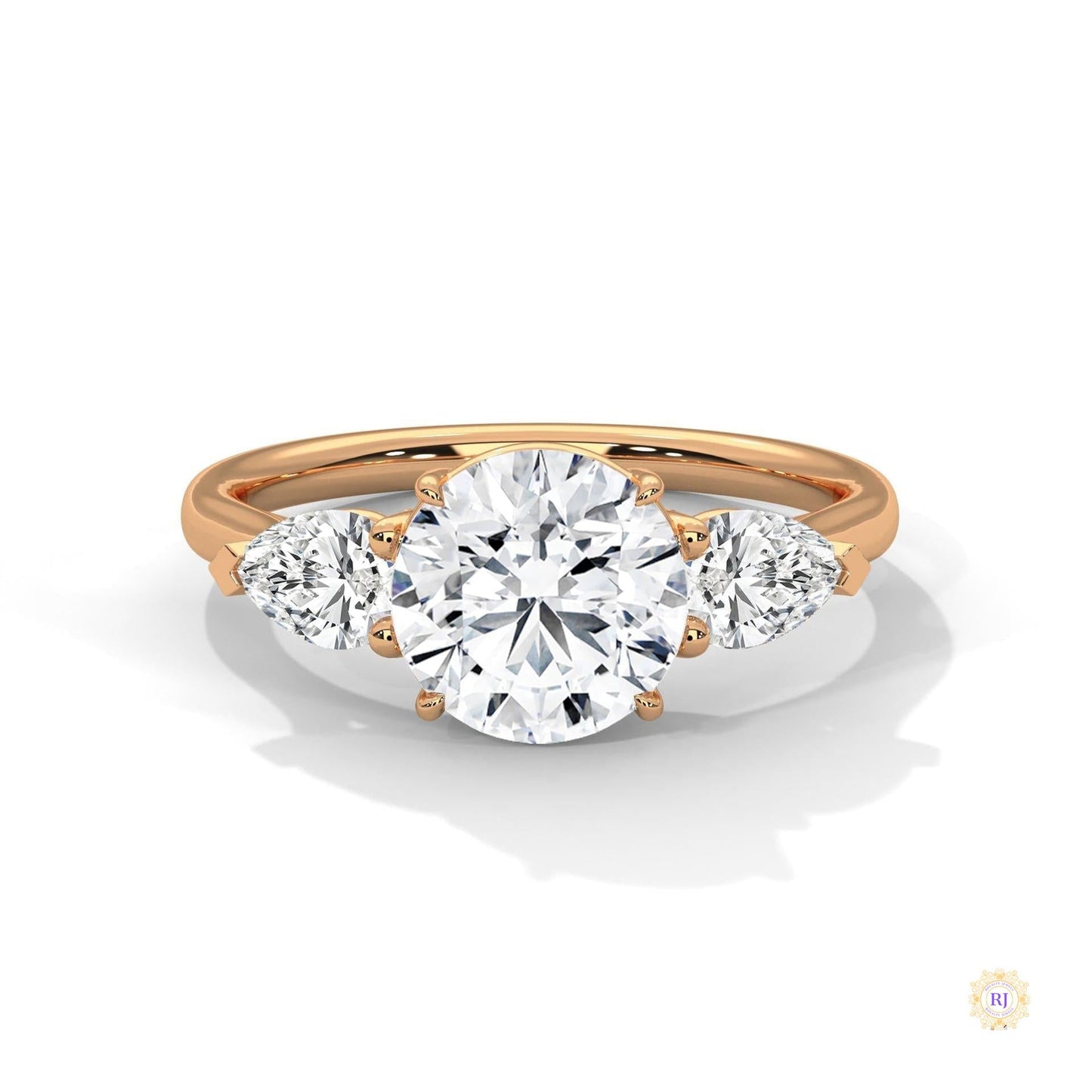 3 Ct. Three-Stone Lab Diamond Engagement Ring