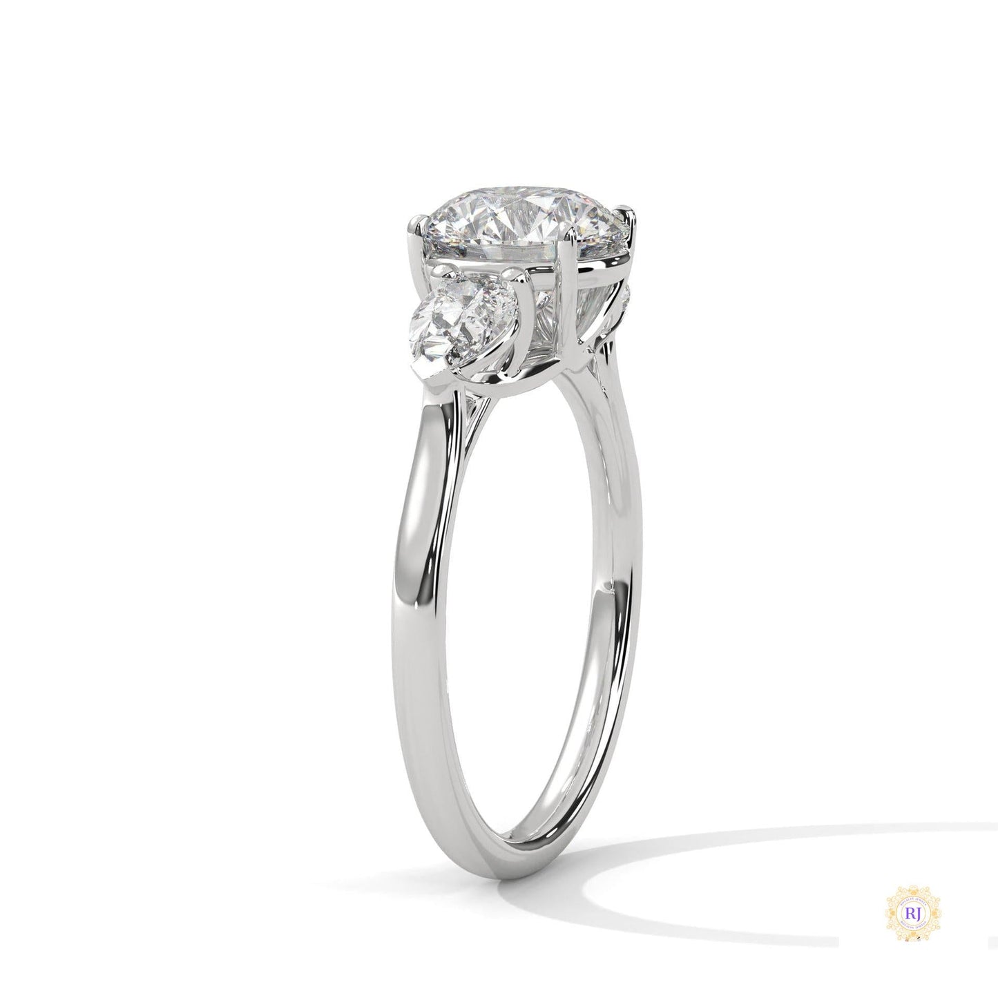 3 Ct. Three-Stone Lab Diamond Engagement Ring