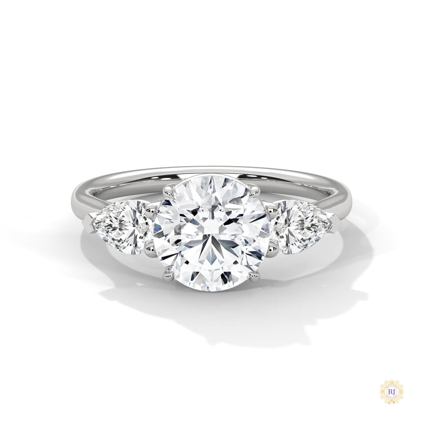 3 Ct. Three-Stone Lab Diamond Engagement Ring