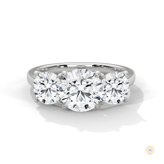 3.60 Ct. 3-Stone Lab Diamond Engagement Ring