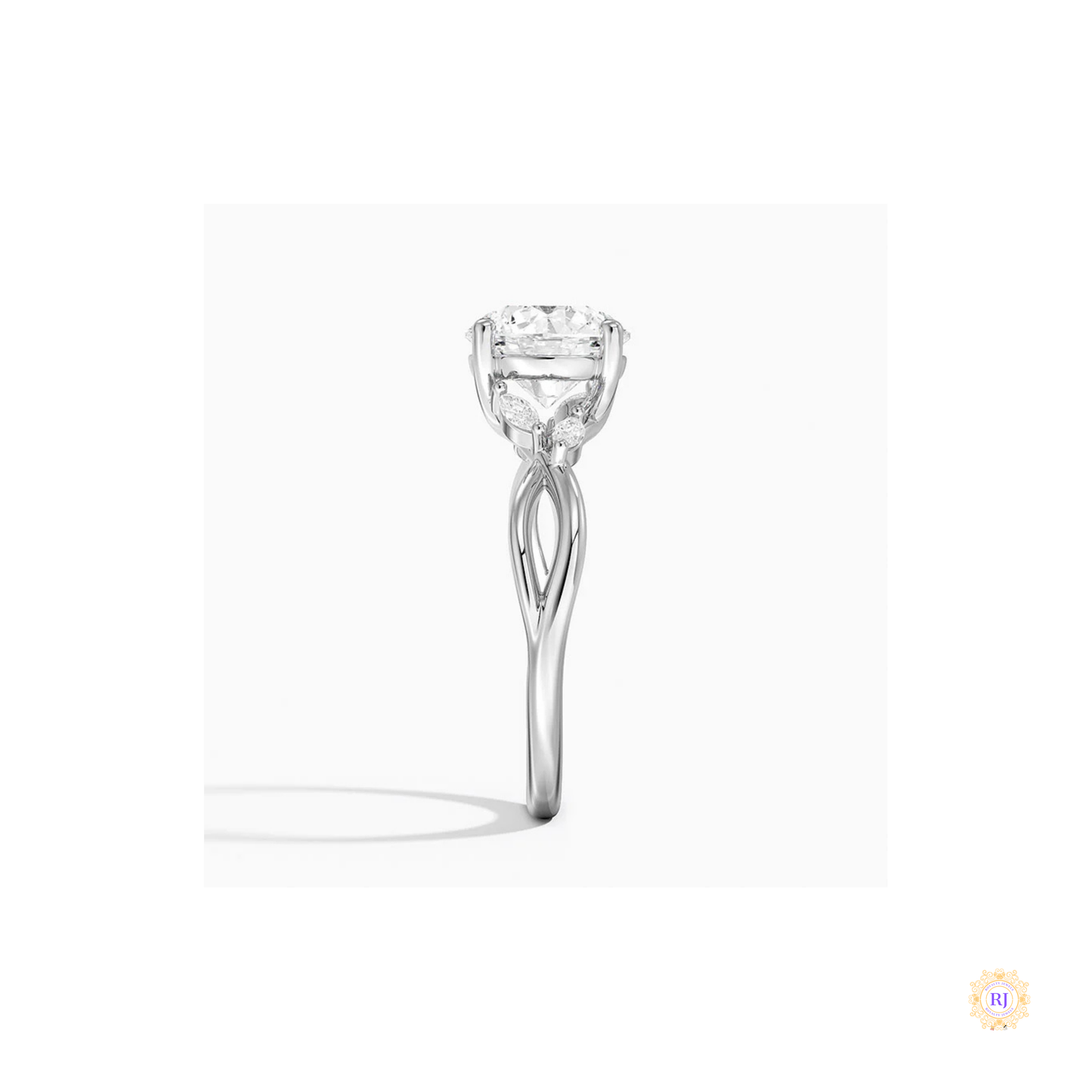 Twisted Band Lab Diamond Ring – Luxury Bridal Jewelry | Lab Grown | 14K Gold & Platinum